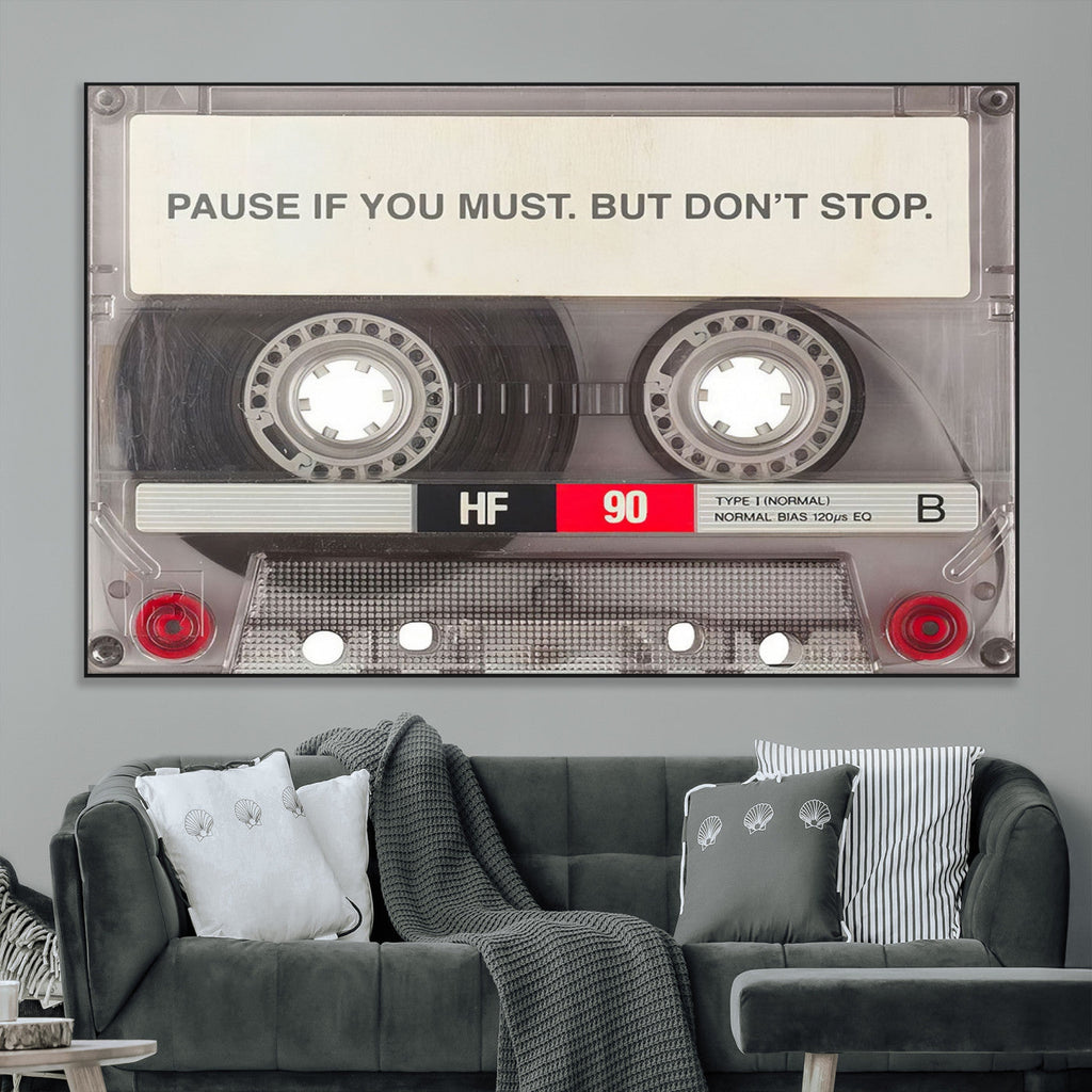 Music Cassette Iconic Wall Art Canvas Print