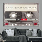 Music Cassette Iconic Wall Art Canvas Print