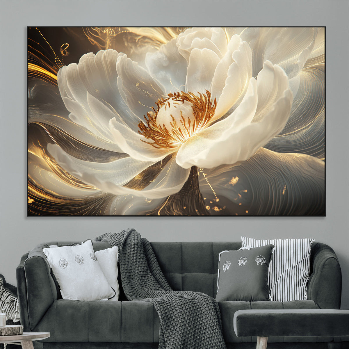 Abstract Floral Wall Art Canvas Print