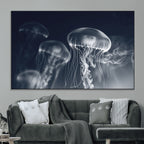 Jellyfish Wall Art Canvas Print, Modern Abstract Jellyfish