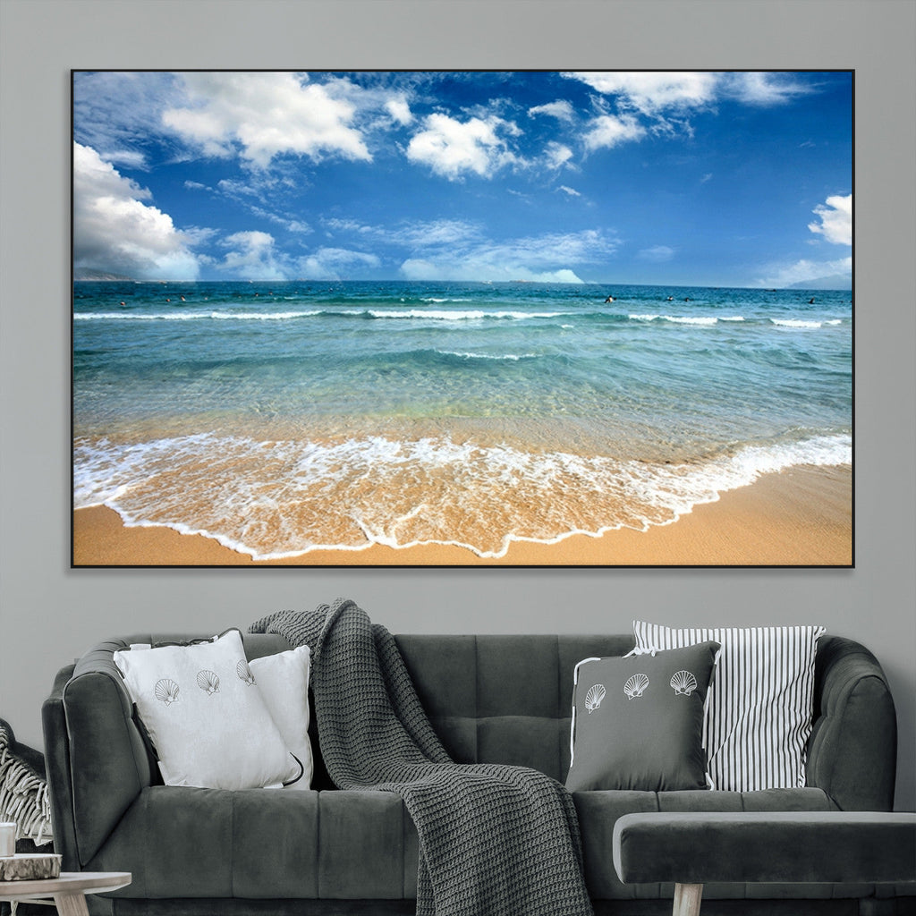 Sea View From the Beach Canvas Print