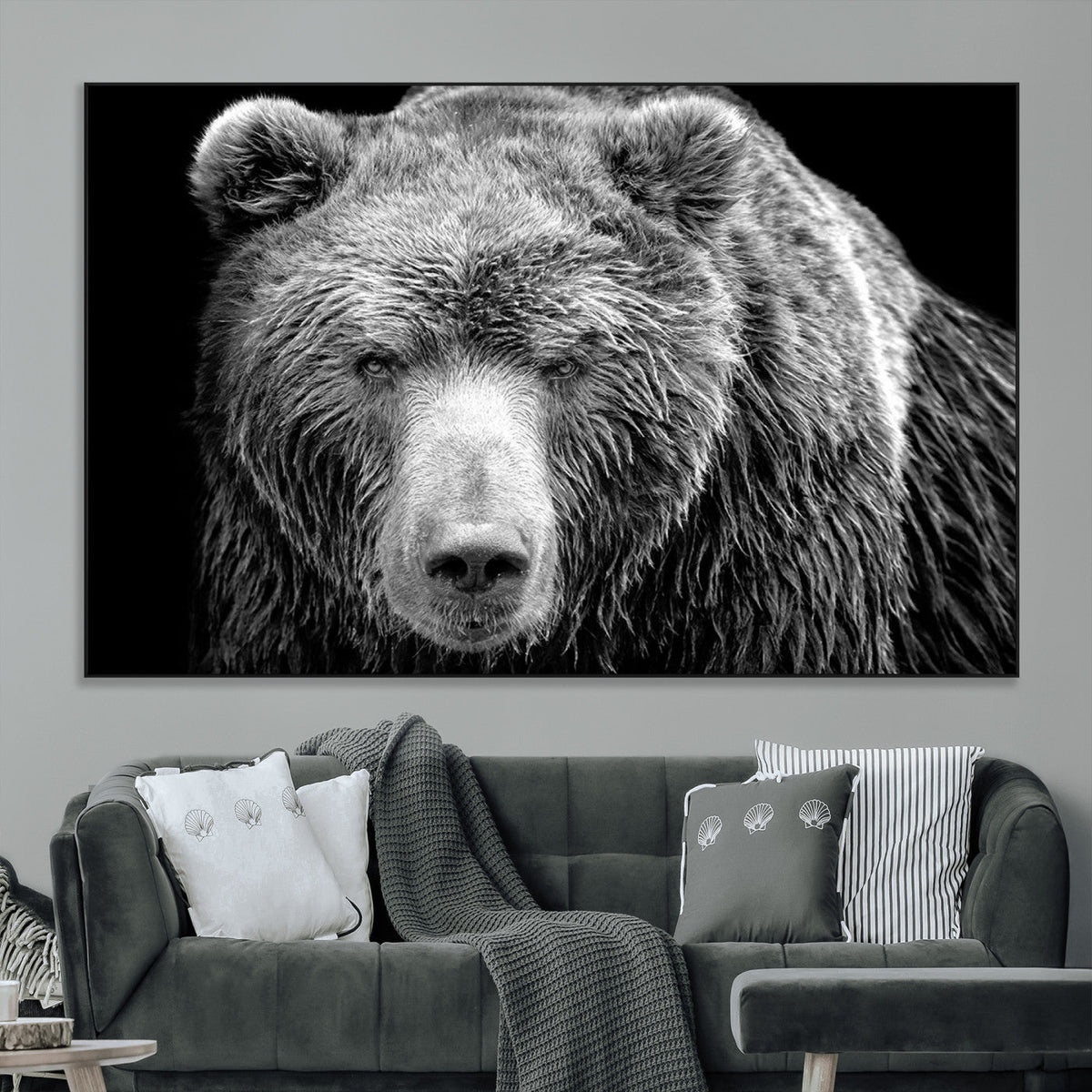 399 Grizzly Bear Canvas Print, Ready to Hang Wall Art