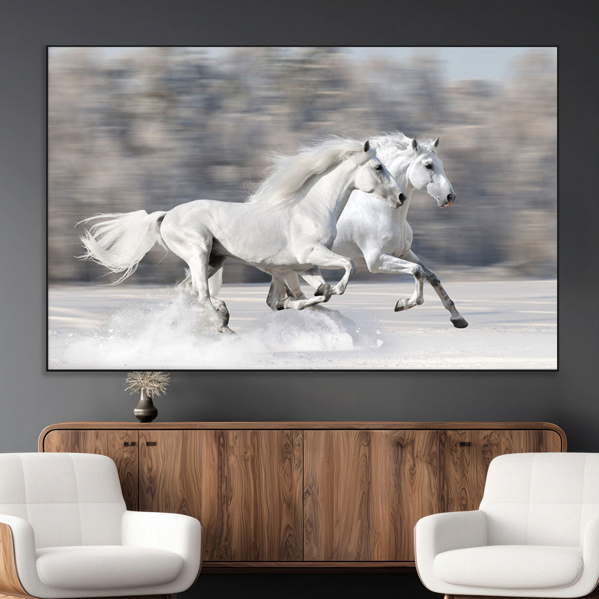 The White Horses Wall Art, Framed White Horses Wall Art