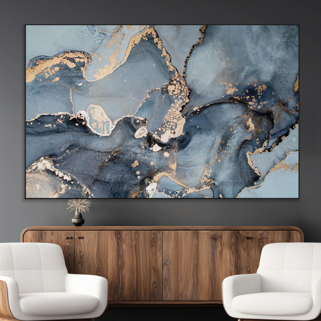 Multipanel Marble Fluid Effect Wall Art Abstract Canvas Wall Art Print