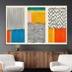 Canvas Print Wall Art Abstract Illustration Art Boho, Framed Abstract Boho Art