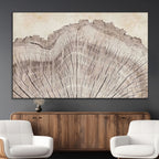 Tree Ring Wall Art Triptych, Rustic Wood Ring Canvas Print