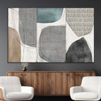Canvas Print Wall Art Abstract Art Boho, Framed Boho Decor