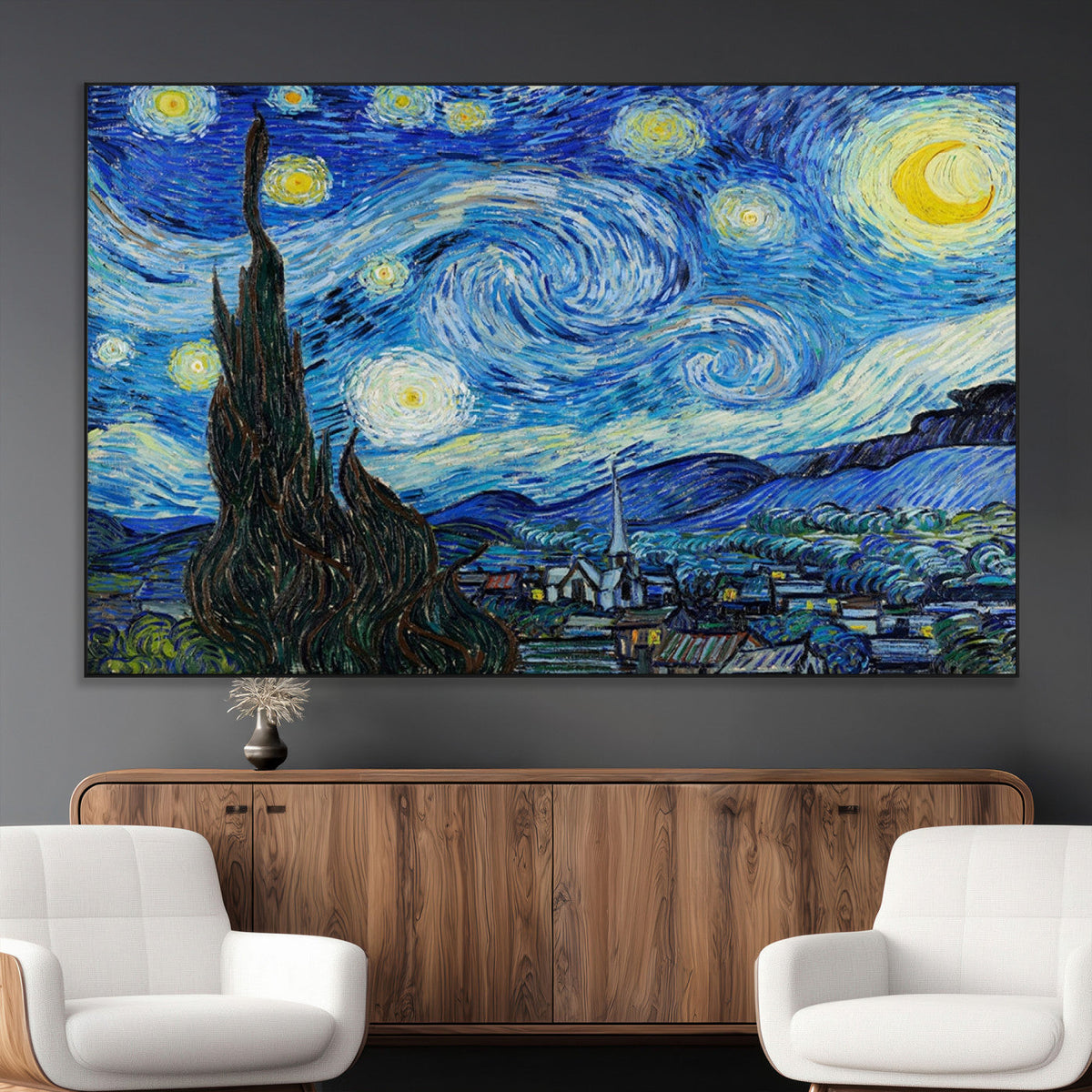 Vincent Van Gogh The Starry Night Abstract Wall Art Canvas Print