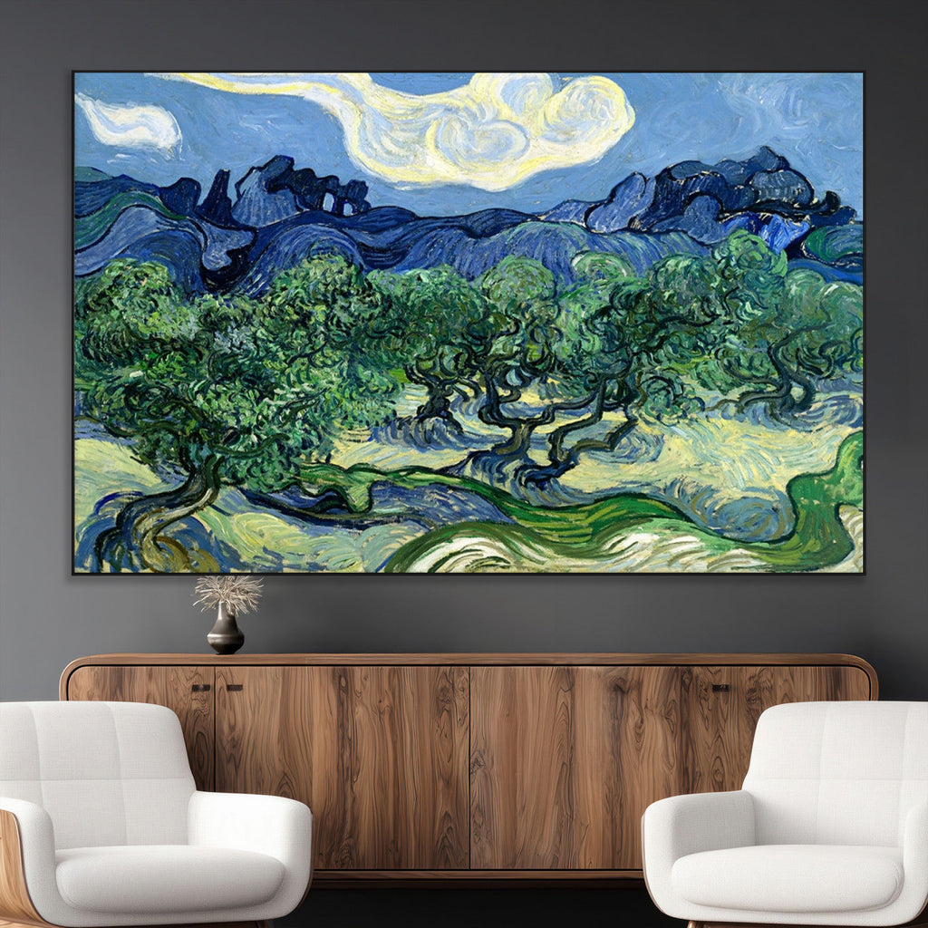 Olive Trees Van Gogh Wall Art Canvas Print