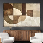 Wabi Sabi Geometric Wall Art | Abstract Modern Minimalist Canvas Print