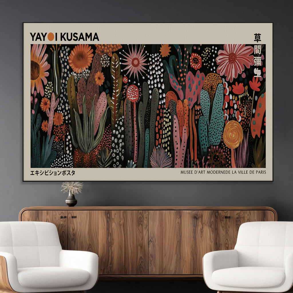 Modern Japanese Wall Art Canvas Print, Framed Abstract Mount Fuji Zen Landscape
