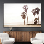 Coastal Light Wall Art Canvas Print, Framed Relaxing Shoreline Art, Minimalist Ocean Tropical Decor