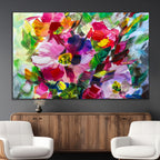 Oil Flower Abstract Canvas Print