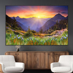 Mountain and Spring Wall Art Canvas Print