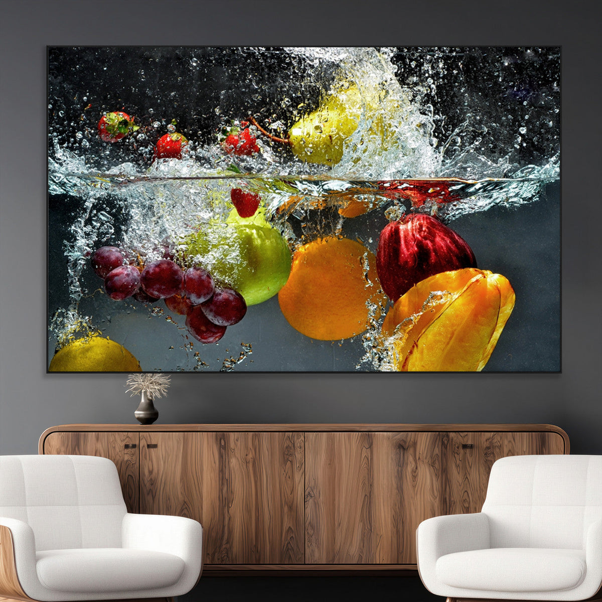 Kitchen Vegetables World Wall Art Canvas Print