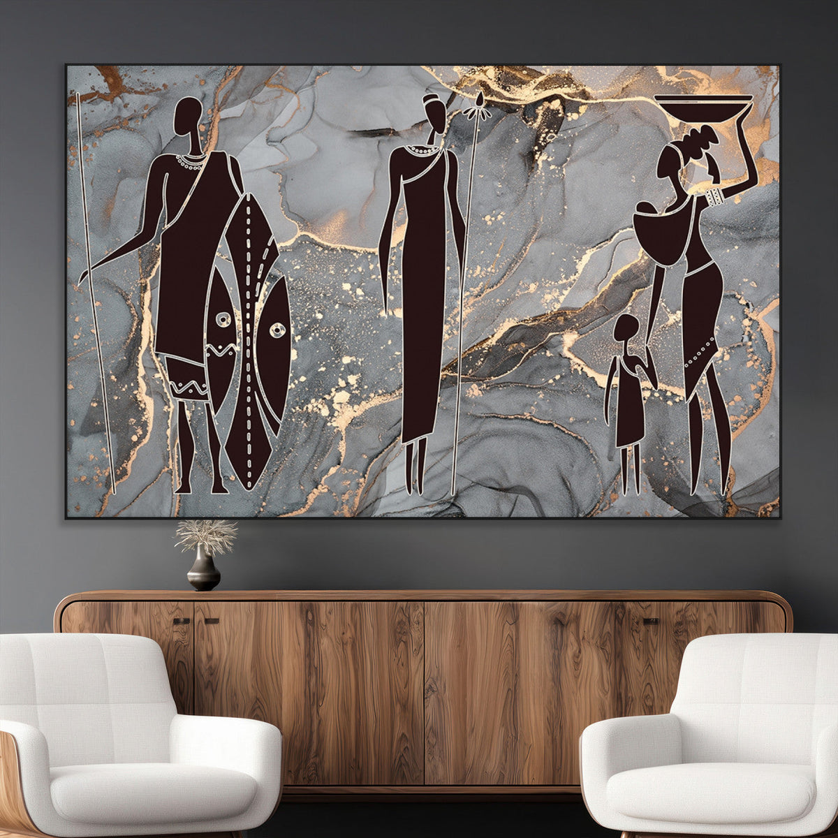 African American Wall Art | Elegant African Women Canvas Print