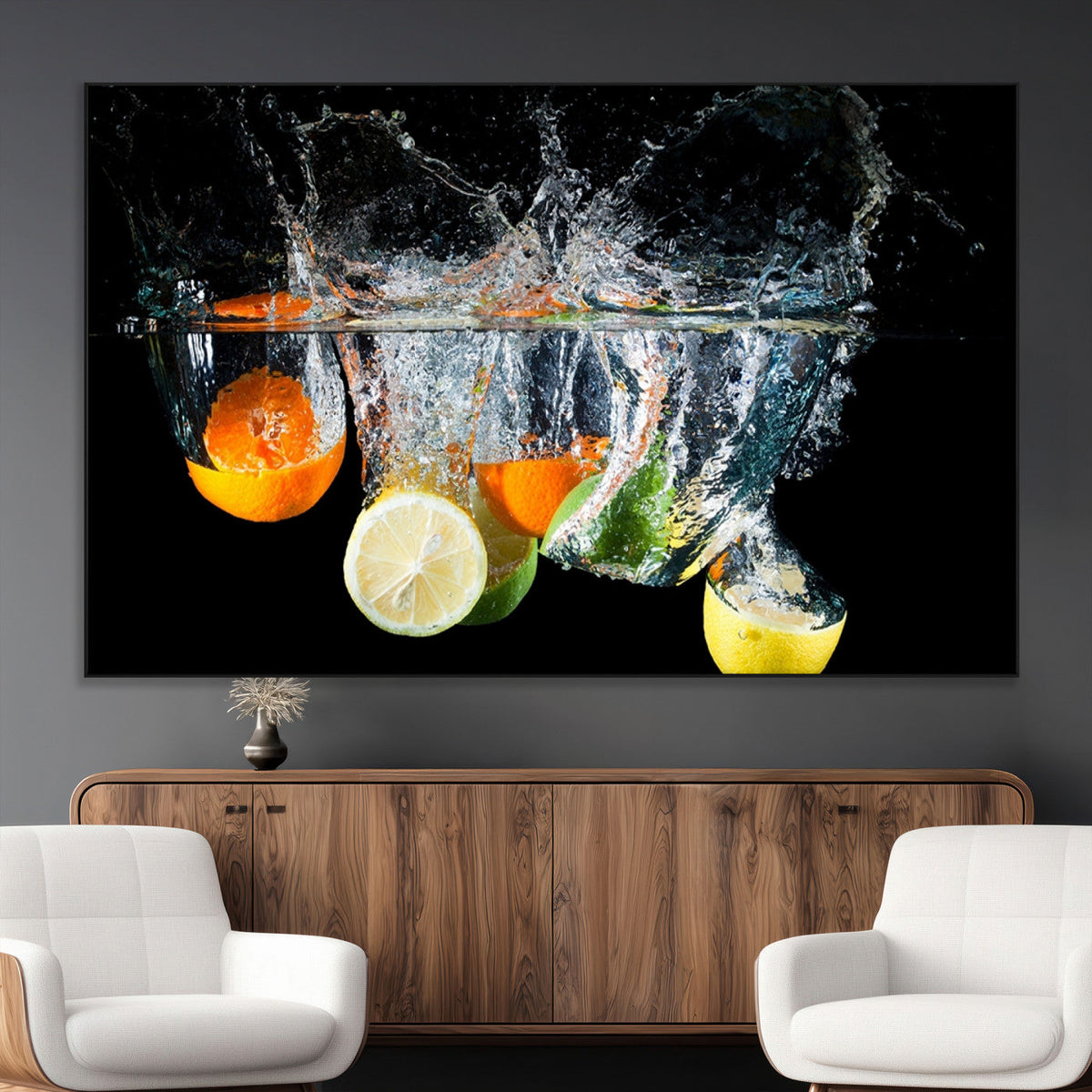 Kitchen Wall Art, Kitchen Fruits Art Canvas Print