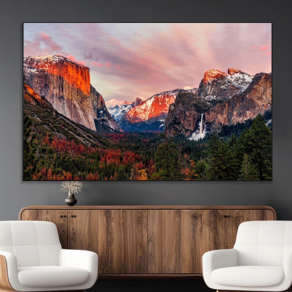 Yosemite Half Dome Wall Art Canvas Print El Capitan