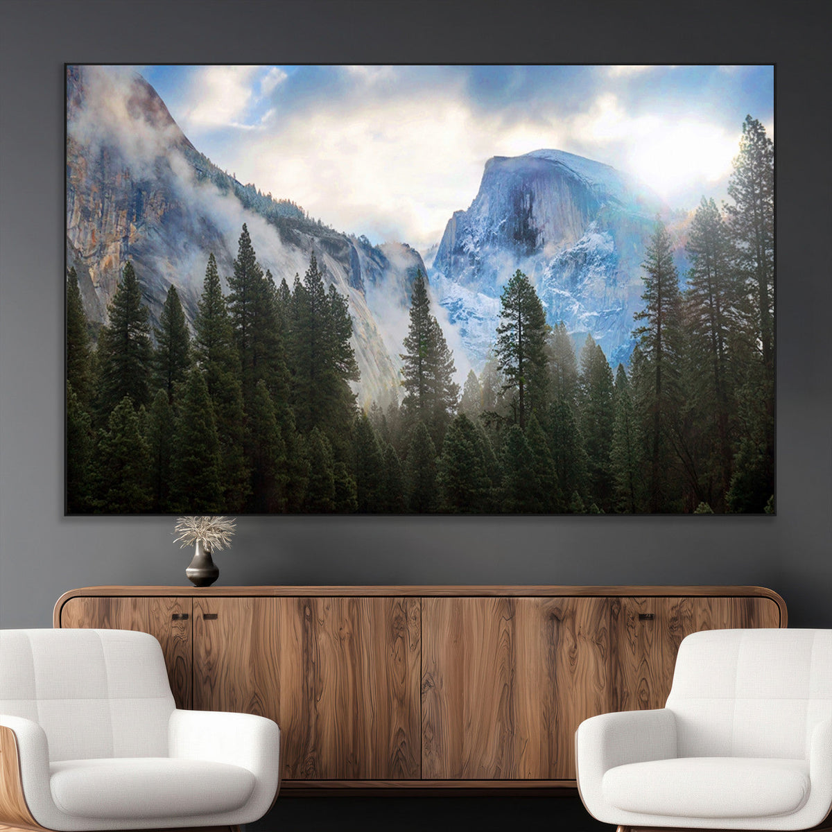 Half Dome Yosemite California Wall Art Canvas Print El Capitan