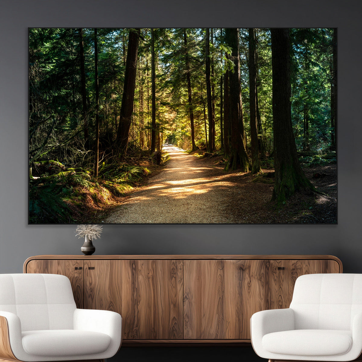 Natural Landscape Wall Art Relaxing Forest Canvas Print