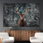 Wall Art Deer Art Animal Canvas, Framed Wall Art Deer Canvas