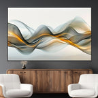 Abstract Wave Canvas Wall Art | Fluid Contemporary Elegance in Motion