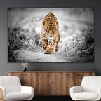 Jaguar Wall Art Canvas Print, Majestic Big Cat in Focused Pursuit