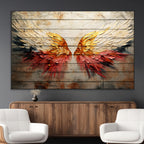 Abstract Angel Wings Canvas Wall Art, Modern Angelic Wings Decor, Framed and Ready to Hang