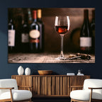 Red Wine and Bottle Canvas Print