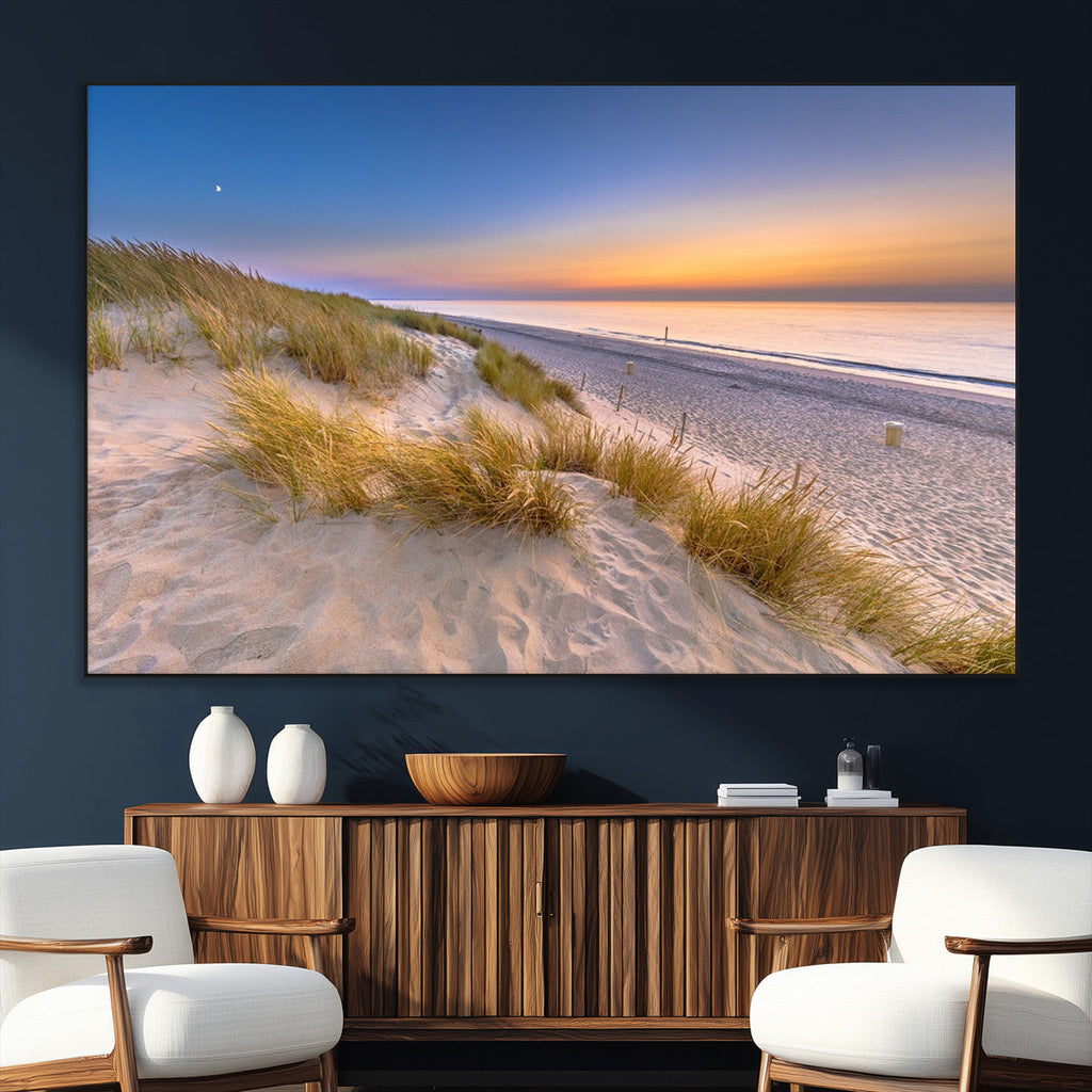 Sunrise On The Beach Wall Art Canvas Print