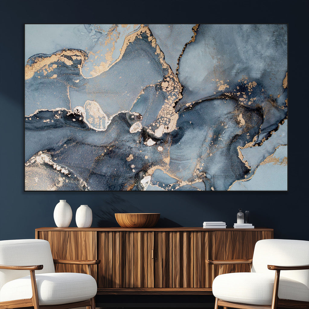 Multipanel Marble Fluid Effect Wall Art Abstract Canvas Wall Art Print