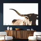Texas Longhorn Wall Art Canvas Print, 3-Panel