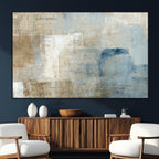 Abstract Blue and Beige Wall Art, Modern Minimalist Canvas Print Set