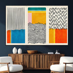 Canvas Print Wall Art Abstract Illustration Art Boho, Framed Abstract Boho Art