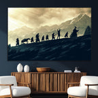 Fellowship Journey Wall Art | Fantasy Adventure Canvas Print