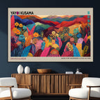 Yayoi Kusama Wall Art Canvas Print, Abstract Art, Large Framed Print, Japanese Wabi Sabi Wall Art