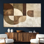 Wabi Sabi Geometric Wall Art | Abstract Modern Minimalist Canvas Print