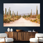 Desert Cactus Wall Art | Framed Southwestern Canvas Artwork