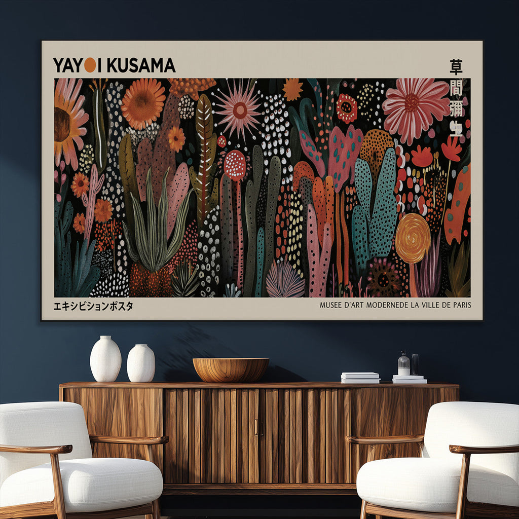Modern Japanese Wall Art Canvas Print, Framed Abstract Mount Fuji Zen Landscape