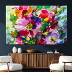 Oil Flower Abstract Canvas Print