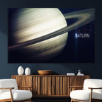 Framed Saturn Wall Art Canvas Print