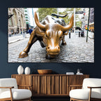 Charging Bull Wall Art Canvas Print