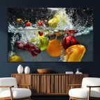 Kitchen Vegetables World Wall Art Canvas Print