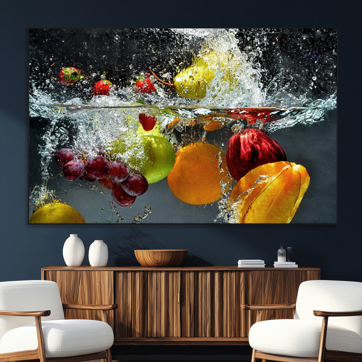 Kitchen Vegetables World Wall Art Canvas Print