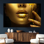 Gold and Women Wall Art Canvas Print