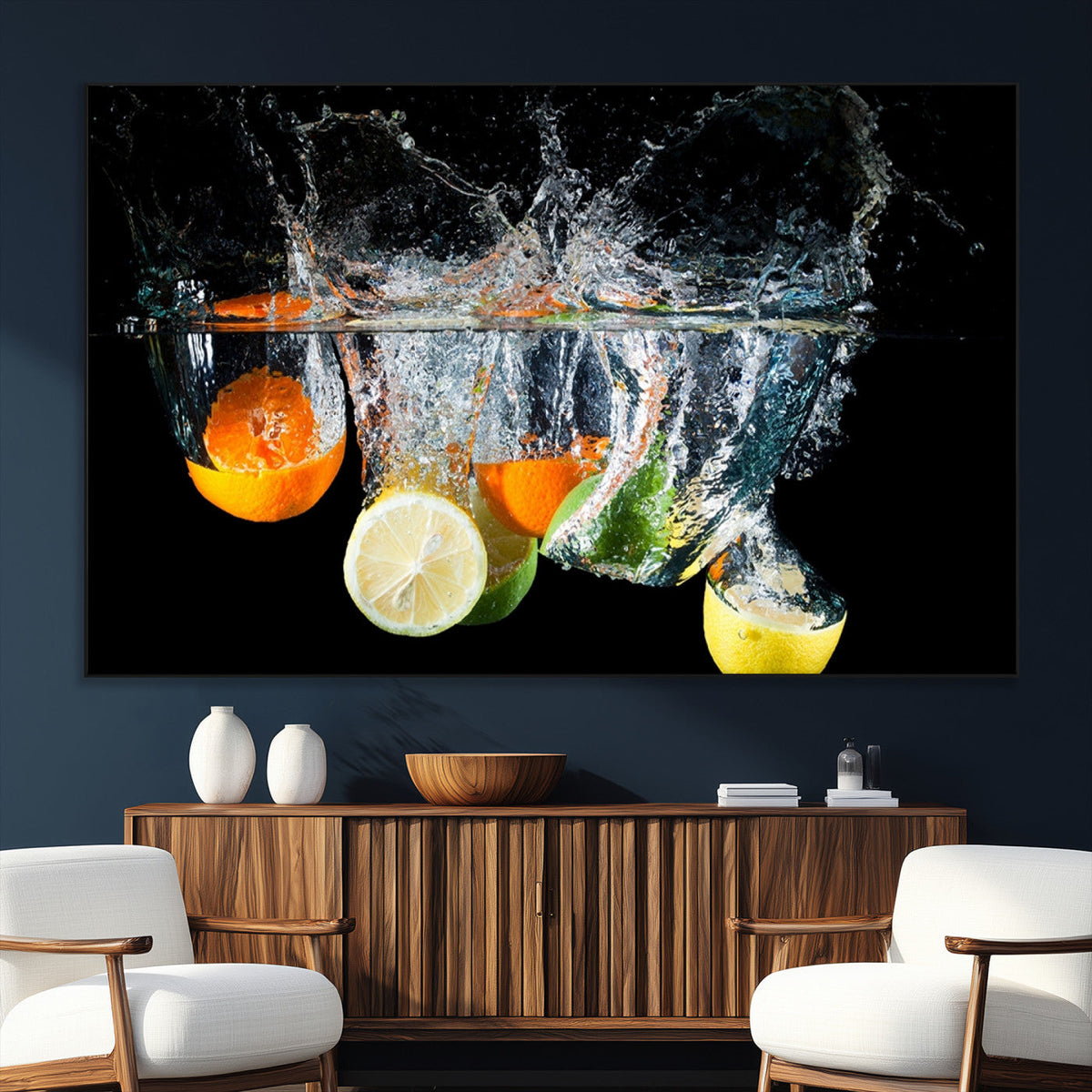 Kitchen Wall Art, Kitchen Fruits Art Canvas Print