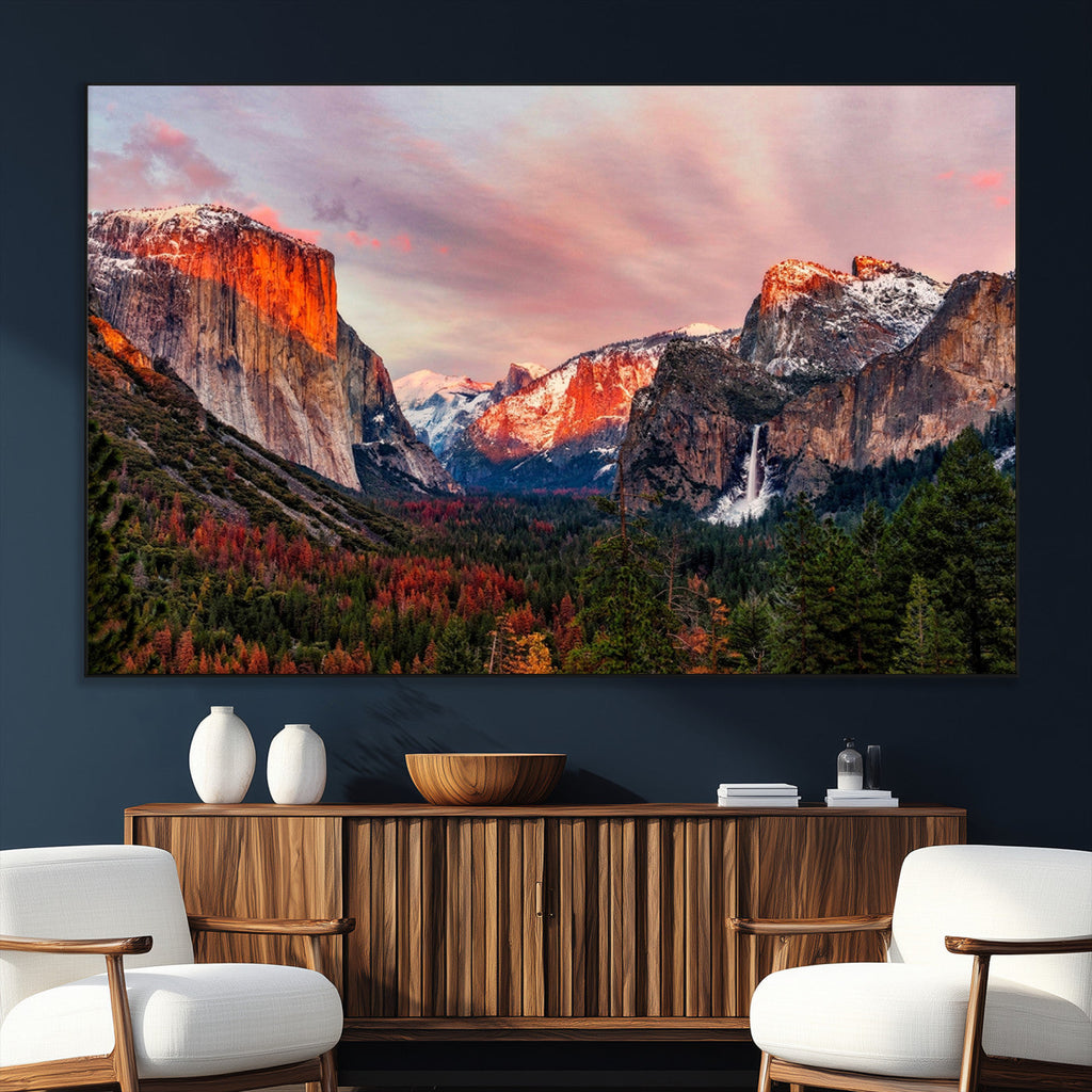 Yosemite Half Dome Wall Art Canvas Print El Capitan