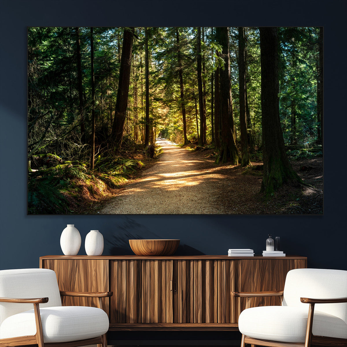 Natural Landscape Wall Art Relaxing Forest Canvas Print