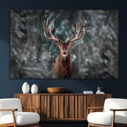 Wall Art Deer Art Animal Canvas, Framed Wall Art Deer Canvas