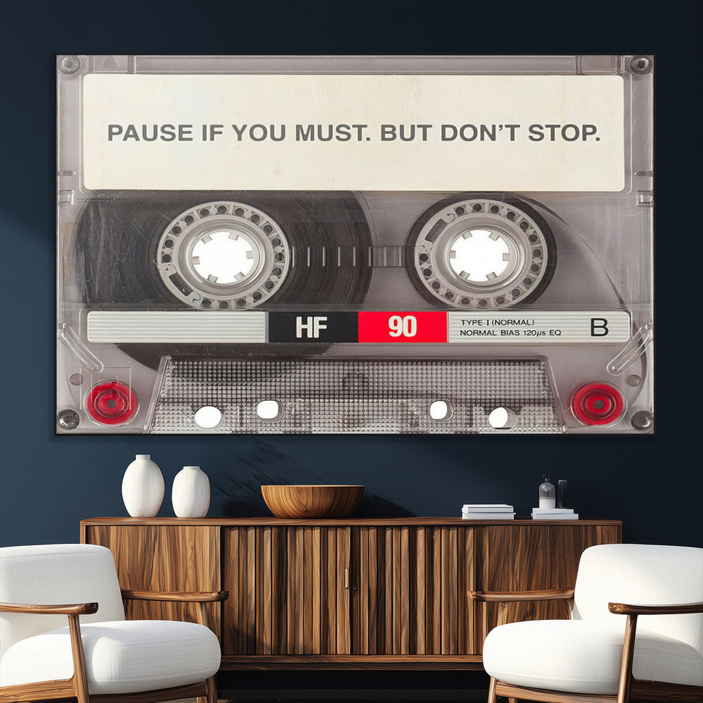 Music Cassette Iconic Wall Art Canvas Print